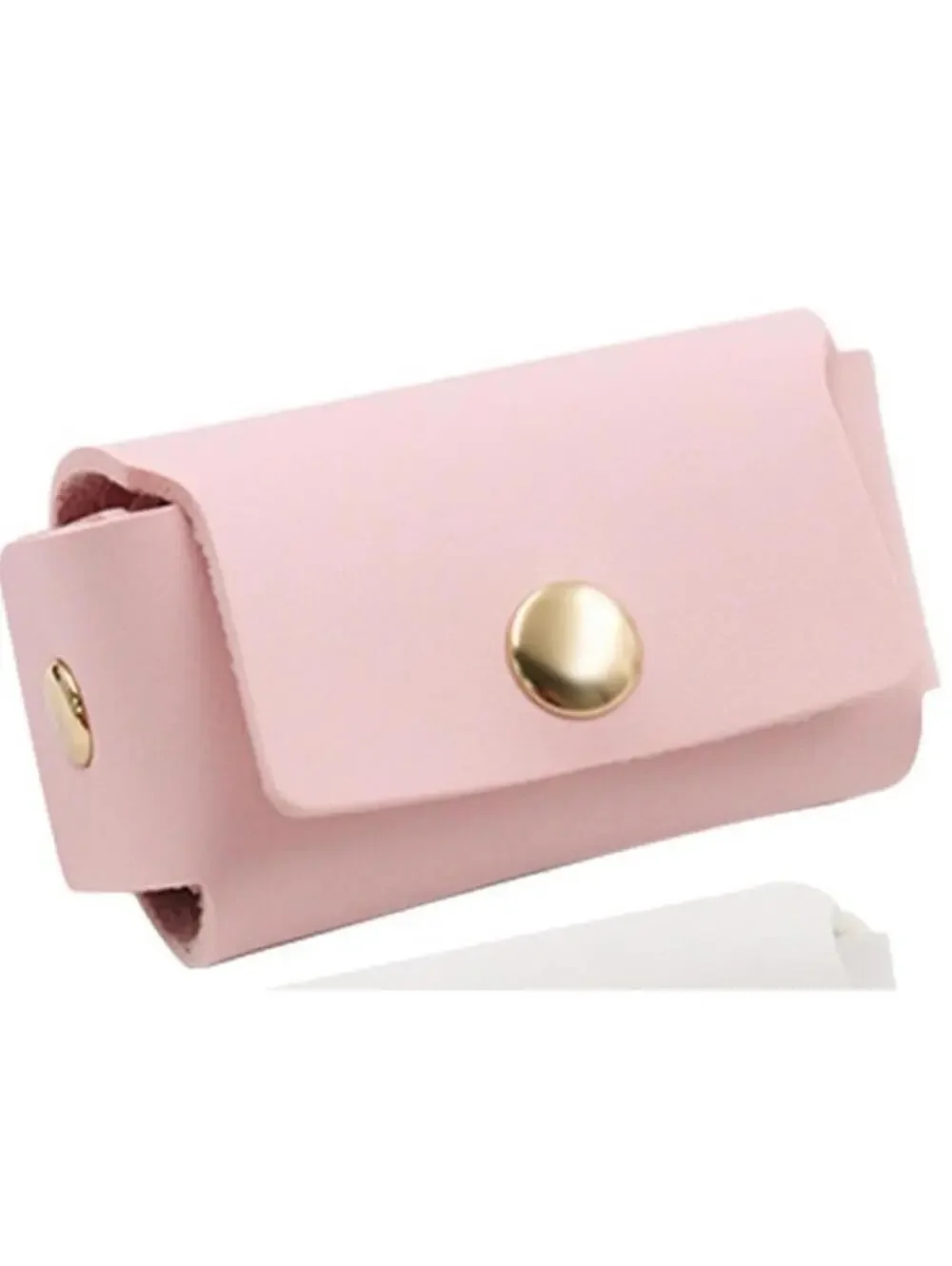 Ring Bag Holder for Dog Collar Wedding Proposal Pink PU Leather Clip-On